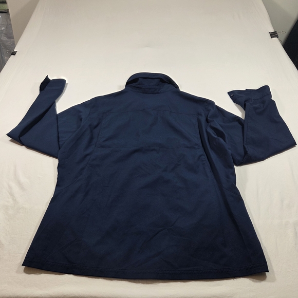 Columbia Shirt Navy Mesh-Lined Omni-Shade Shirt Jacket Button Down Woman's XL - Picture 9 of 11